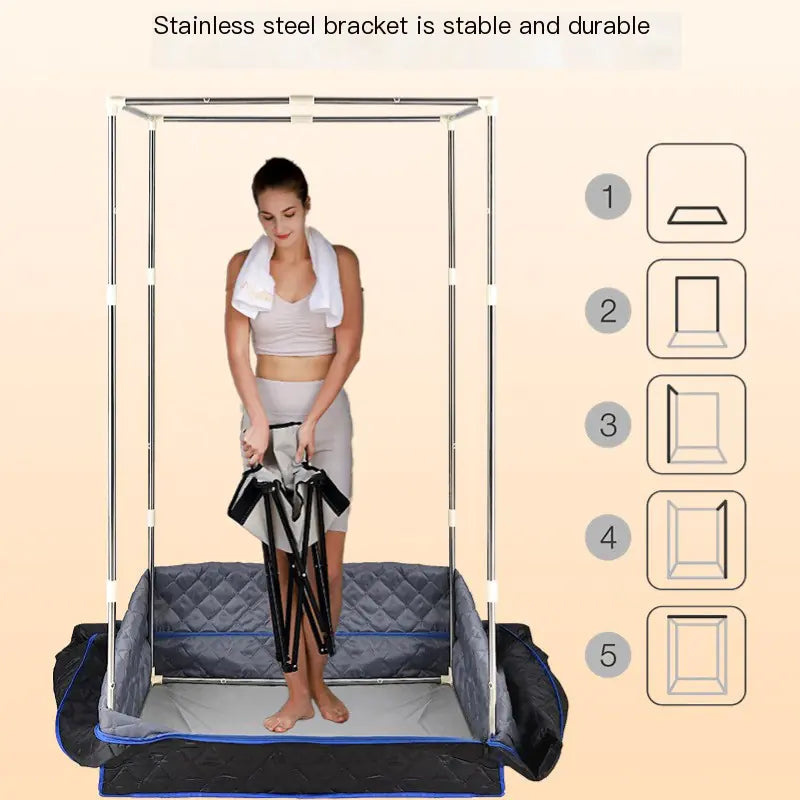 Portable Home Sauna Steamer with Support Frame
