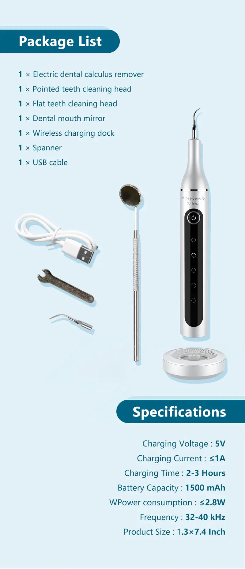 Ultrasonic Dental Scaler for Teeth Whitening & Cleanup